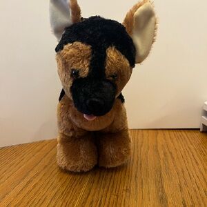 Plush German Shepherd Dog Toy - Brown and Black